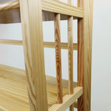 3-Shelf Folding Stackable Bookcase (27.5" Wide)-Natural