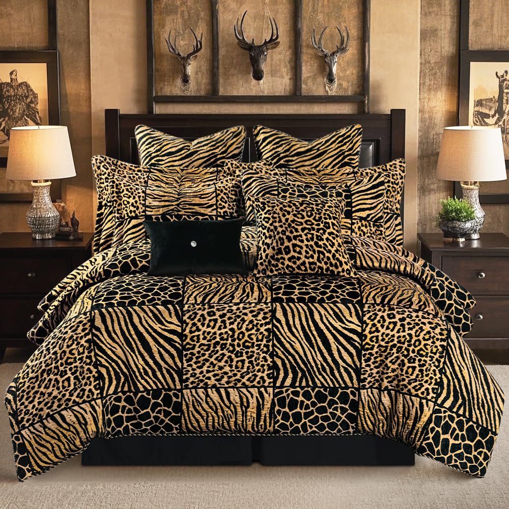 Safari Animal Print King Comforter Set - 8 Piece
