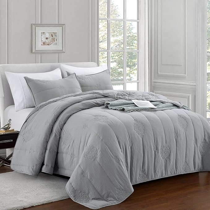 3 Pieces Quilt Set Queen/Full Size with 1 Quilt and 2 Pillow Shams