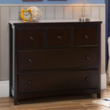 3 Drawer Dresser with Interlocking Drawers, Dark Chocolate