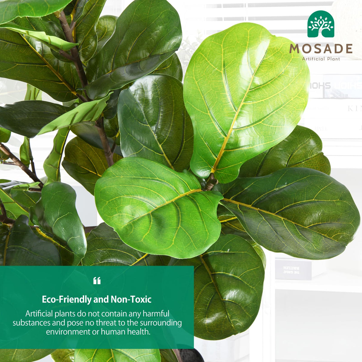 Artificial Fiddle Leaf Fig Tree 50" Fake Potted Ficus Lyrata Plant