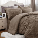 Full Size Comforter Sets - Bedding Sets Full 7 Pieces, Bed in a Bag Green Bed Sets