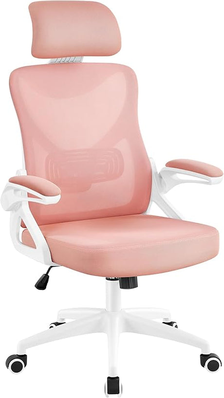 Ergonomic Mesh Office Chair, High Back Computer Chair with Flip-up Armrest Adjustable