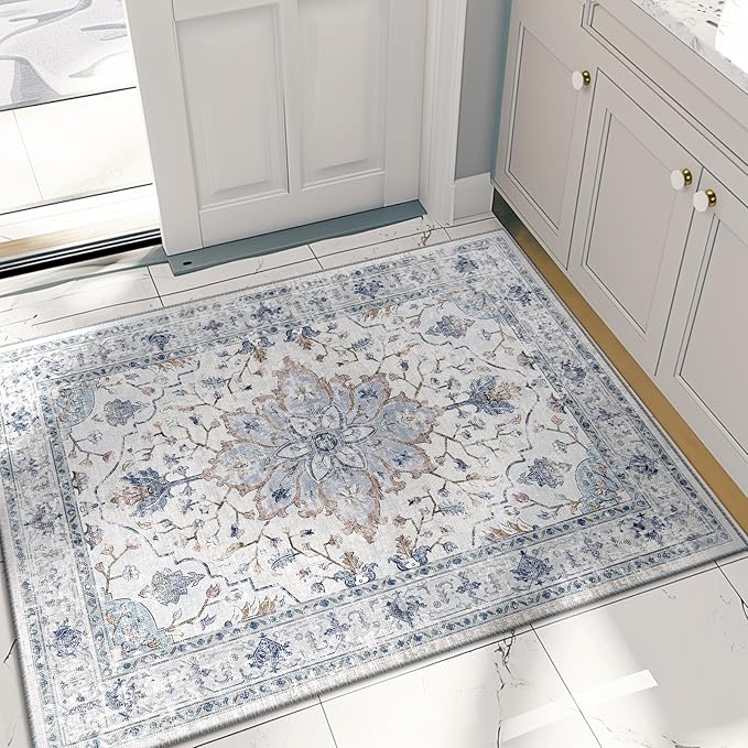 Area Rugs 5x7, Washable Rug, Non-Slip, Rugs for Living Room, Kitchen Rugs, Rugs
