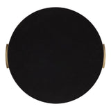 Samana Modern Glam Round Metal Tray, 17 Inch Diameter, Antique Brass