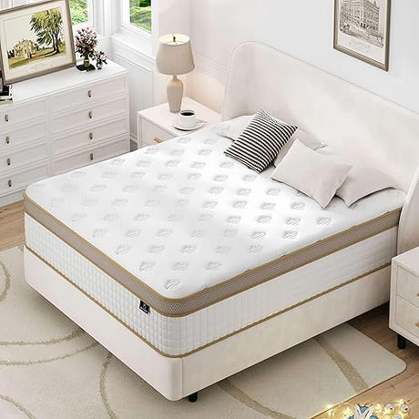 King Size Mattress - Upgrade Strengthen - Firm 14 Inch Hybrid King Mattress in A Box