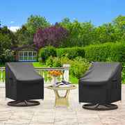 Patio Chair Covers, 2 Pack Outdoor Swivel Lounge Chair Cover, Heavy Duty Patio Rocking Chair Covers