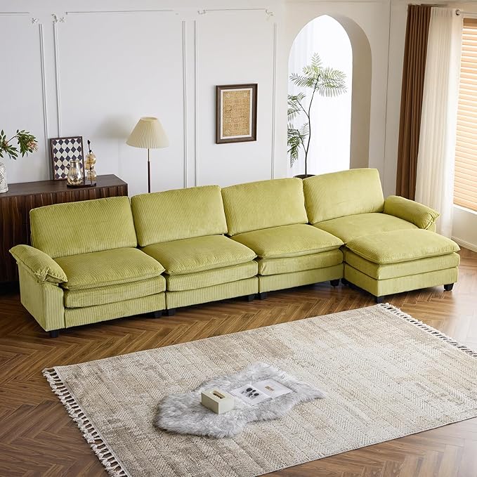 Sofa Modular Deep Seat Sofa Couch with Ottoman