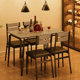 Dining Table Set for 4, Kitchen Table and Chairs for 4, 5 Piece Kitchen Dining Room Table