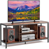 TV Stand for TV up to 65 Inch with Open Shelves, 3-Tier Gaming Entertainment Center