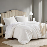 Duvet Cover King - Waffle Weave Textured Soft 3 Pieces Bedding Comforter Cover