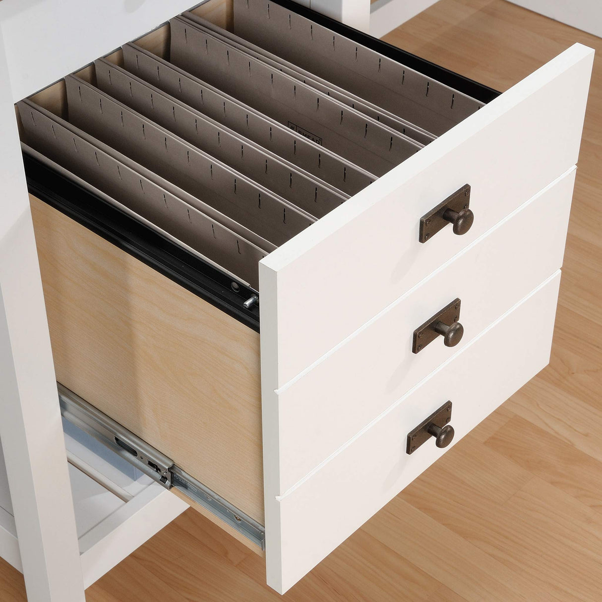 Cottage Road L Shaped Desk Computer Desk with Drawers, Home Office Desk