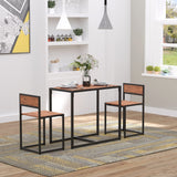 3-Piece Industrial Dining Table Set for 2, Kitchen Table and Chairs, Dining Room Sets for