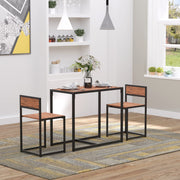 3-Piece Industrial Dining Table Set for 2, Kitchen Table and Chairs, Dining Room Sets for