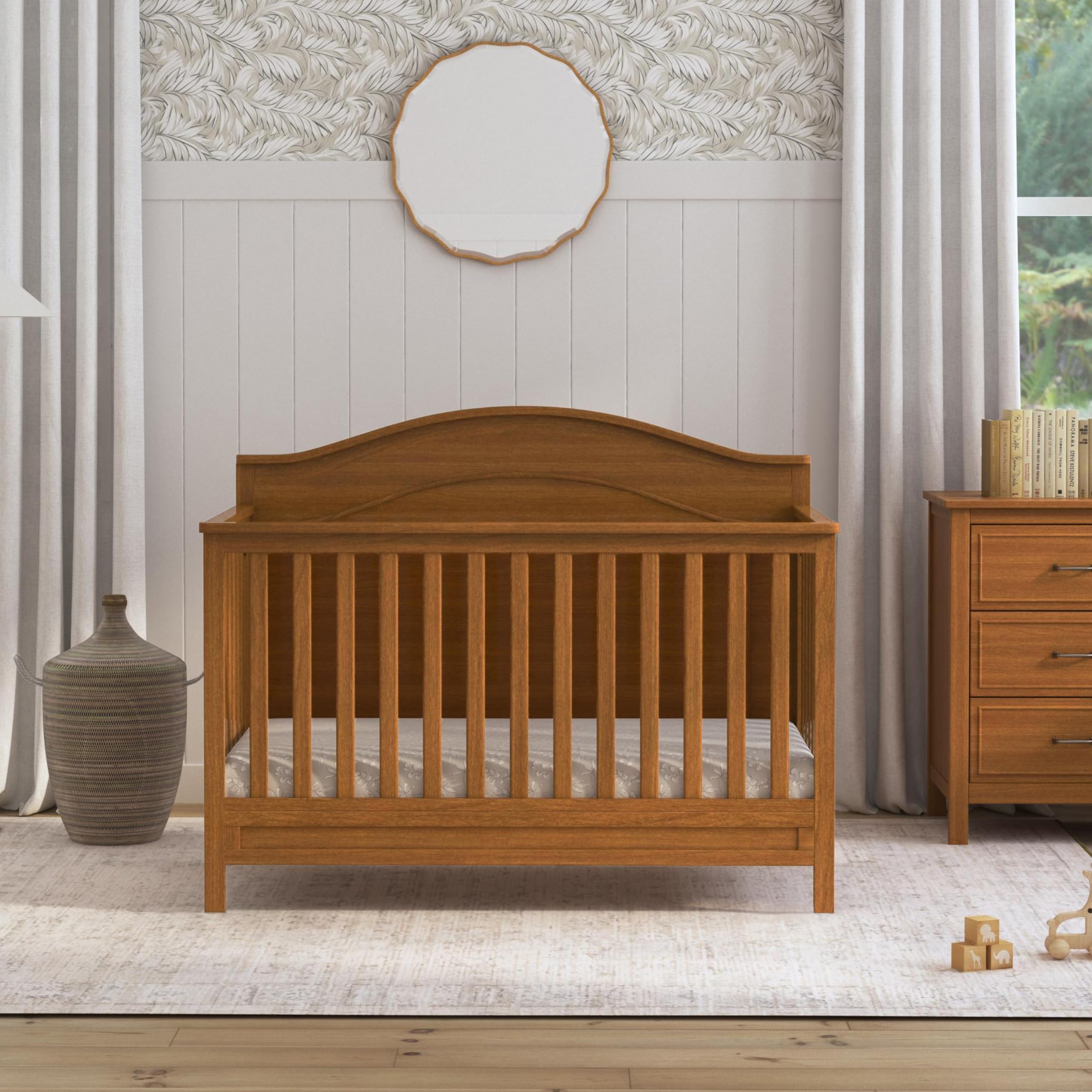 DaVinci Charlie 4-in-1 Convertible Crib in Chestnut, Greenguard Gold Certified