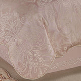 Touch of Class Romantic Princess Blush Oversized Jacquard Woven Scrollwork Comforter Set Queen