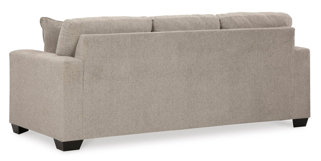 Signature Design by Ashley Deltona Contemporary 2-in-1 Sofa Sleeper with Folding Gel Memory Foam Mattress and 2 Accent Pillows, Queen, Beige