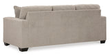 Signature Design by Ashley Deltona Contemporary 2-in-1 Sofa Sleeper with Folding Gel Memory Foam Mattress and 2 Accent Pillows, Queen, Beige