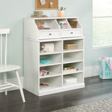 Craft Pro Series Open Storage Cabinet, L: 32.05" x W: 17.69" x H: 30.00", White finish