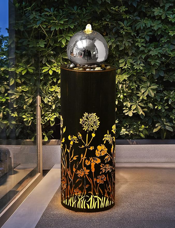 Outdoor Fountains and Waterfalls Multi-Tier Modern Flooring-Standing Fountain for Garden