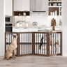 Folding Pet Gate 144" Wide, 30" Tall No-Assembly Wooden Dog Gate