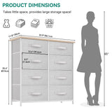 Fabric Dresser for Bedroom, Tall Dresser with 8 Drawers, Storage Tower with Fabric Bins,