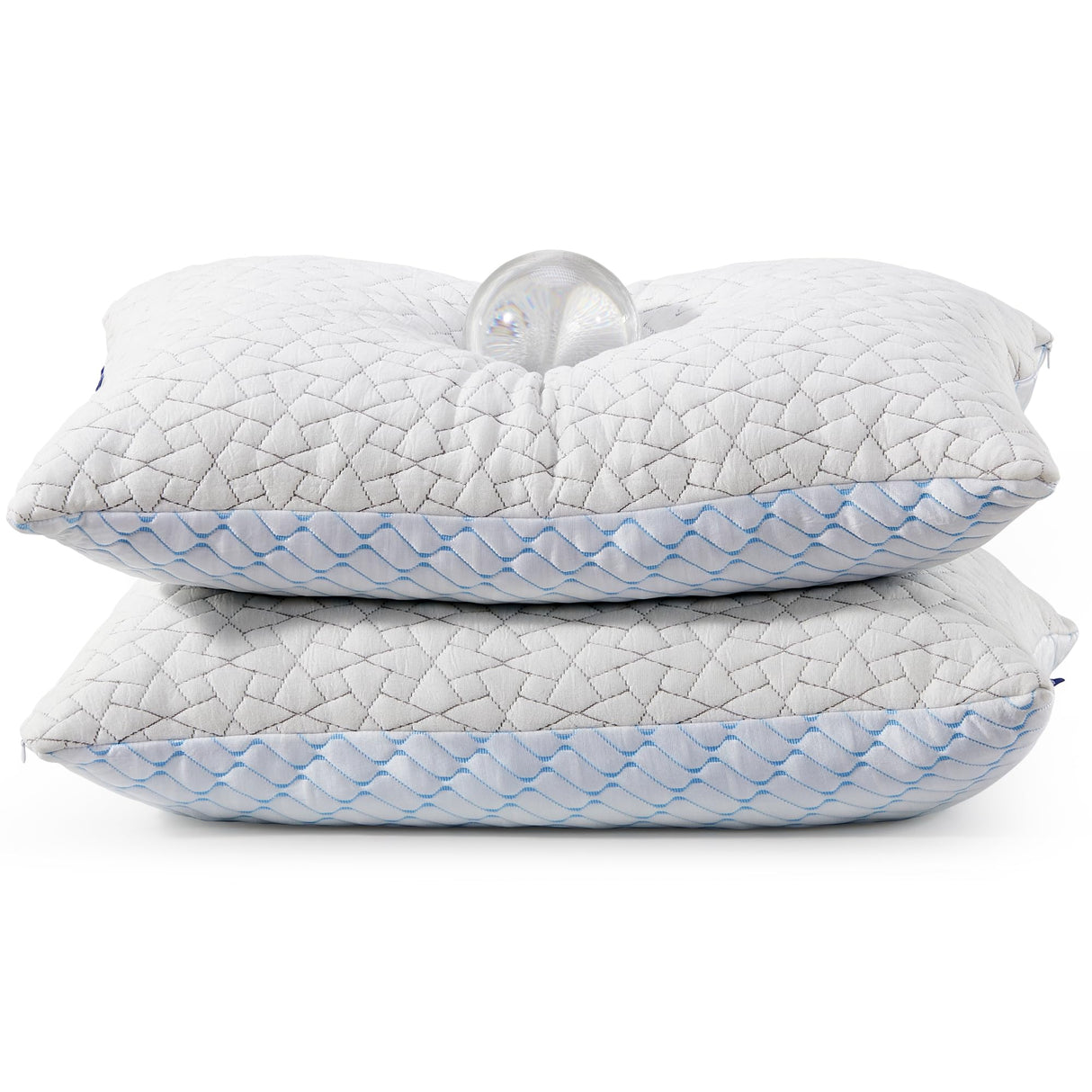 Foam Pillows Queen Size Set of 2 Soft Cooling Bed Pillow 2 Pack Shredded Memory Foam