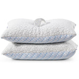 Foam Pillows Queen Size Set of 2 Soft Cooling Bed Pillow 2 Pack Shredded Memory Foam