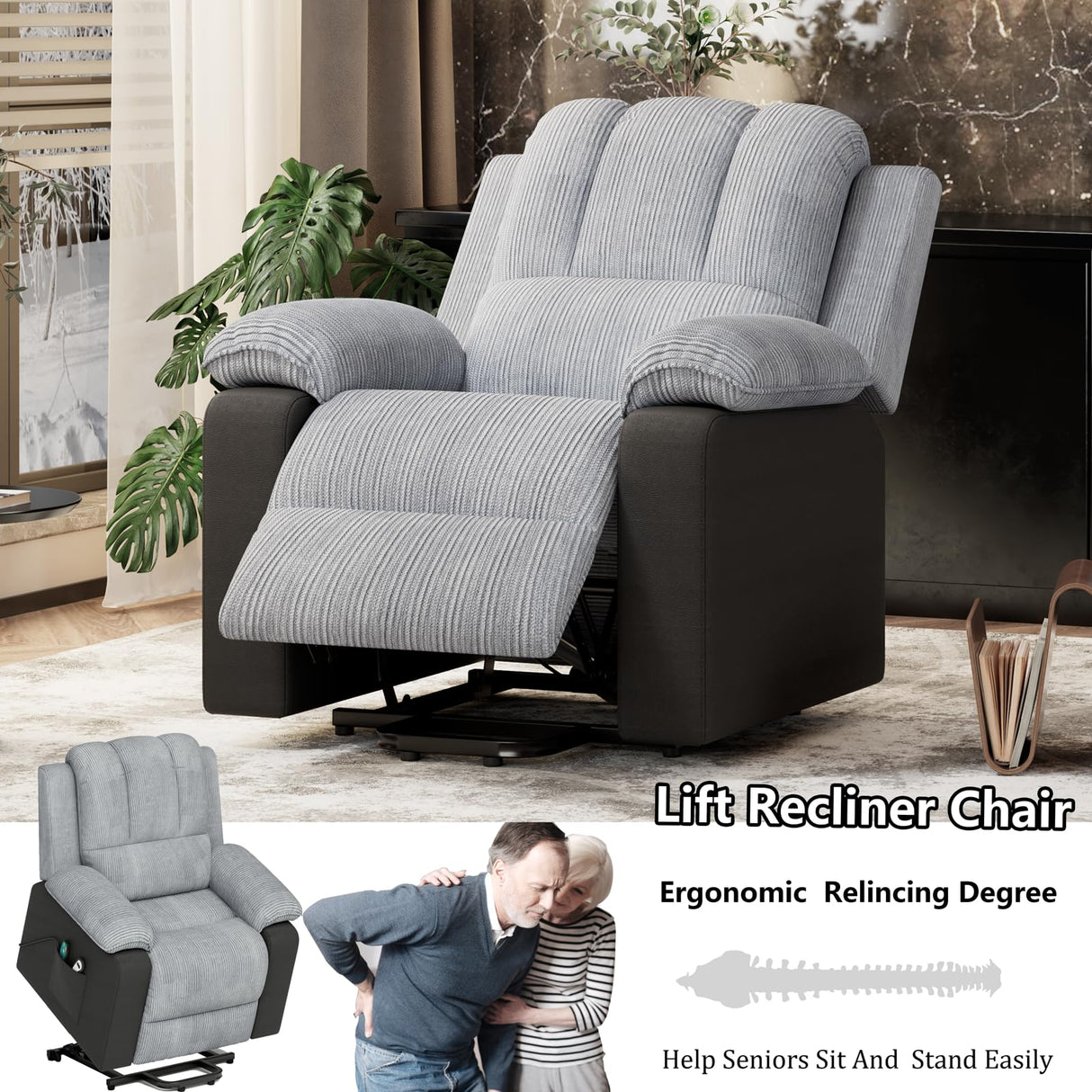 Lift Chair, Power Lift Recliner Chair for Elderly, Power Recliner Chairs for Adults