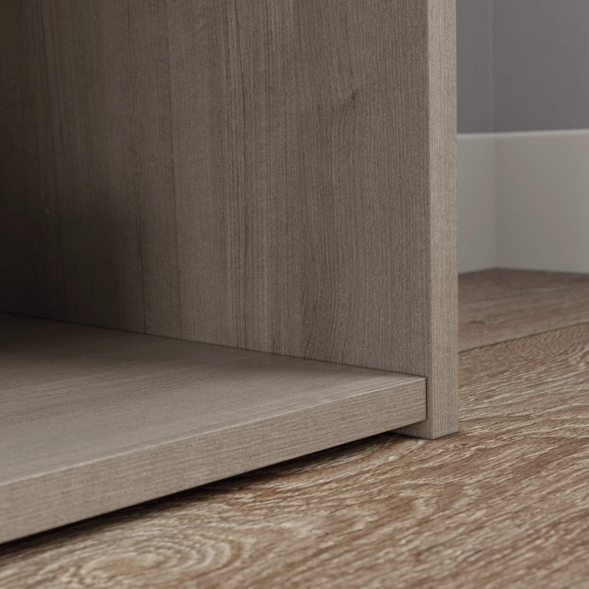 Beginnings Small 3-Shelf Bookcase/Book Shelf, Silver Sycamore Finish