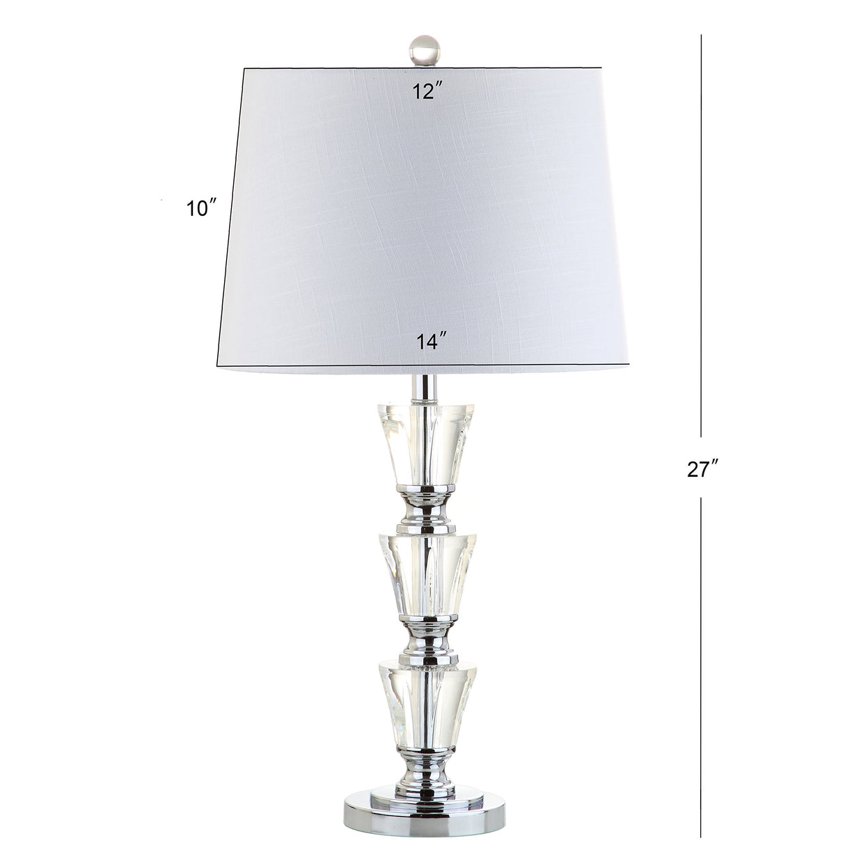 JYL2044A-SET2 Set of 2 Table Lamps Layla 27" Crystal LED Table Lamp