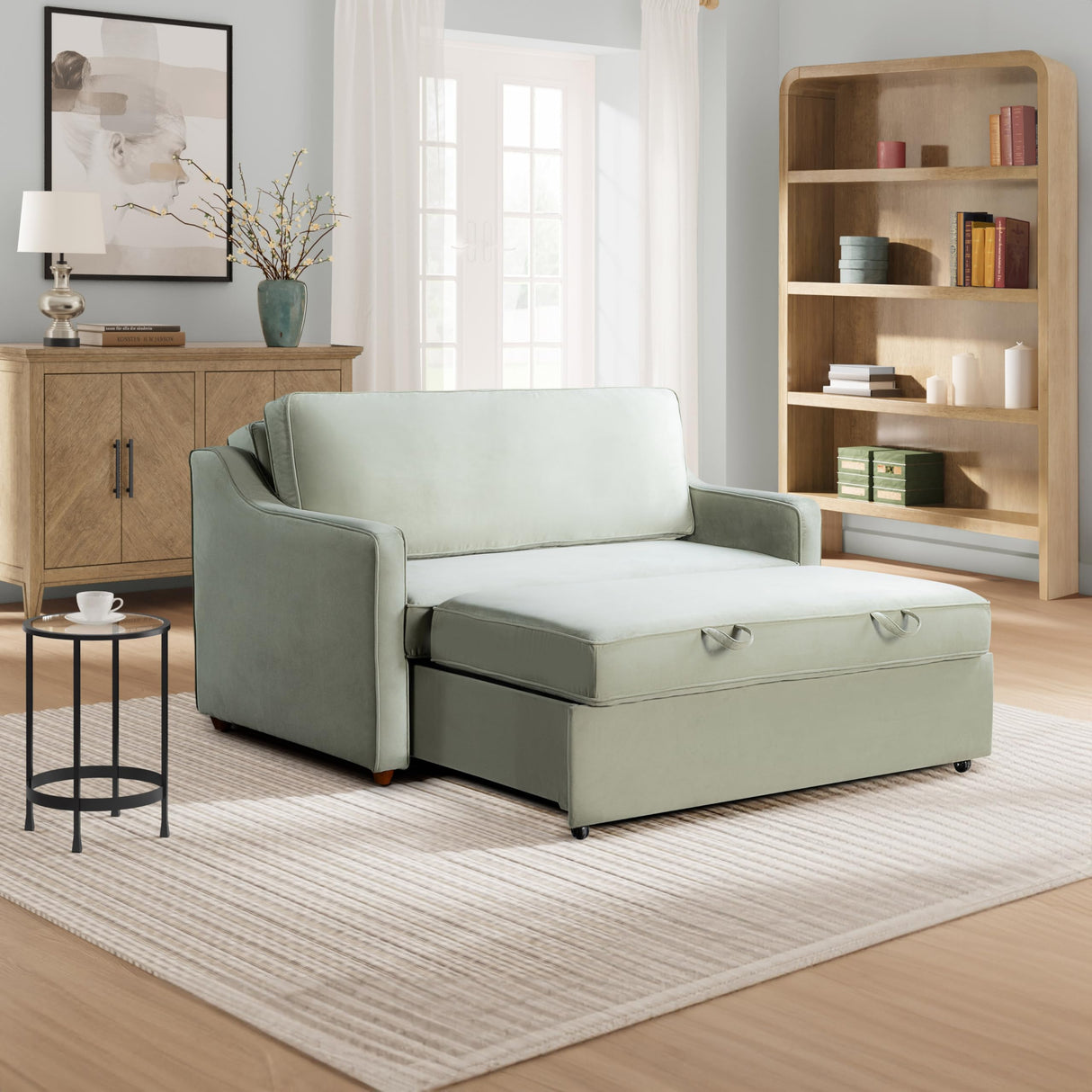 Santa Cruz Convertible Loveseat, Sage