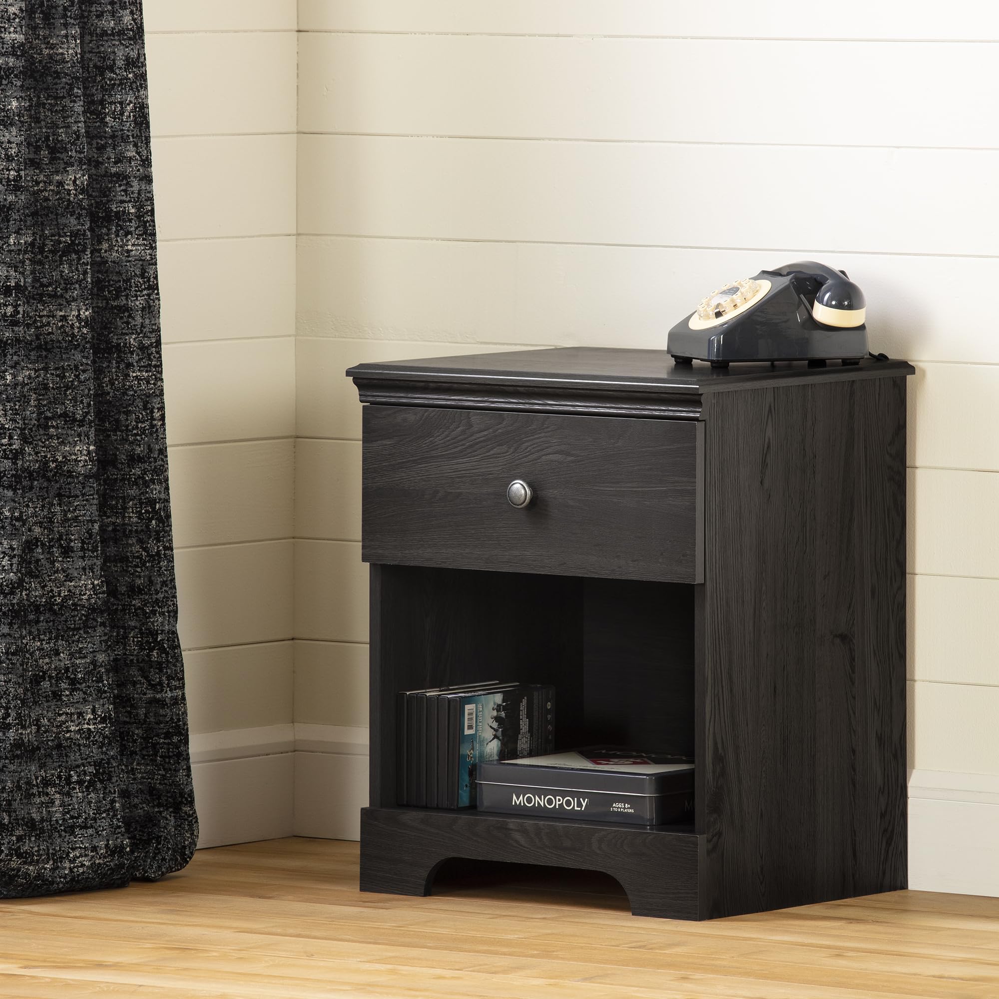 White Mid Century Modern Nightstand