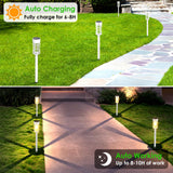 Solar Pathway Lights Outdoor Waterproof, 8 Pack LED Solar Garden Lights