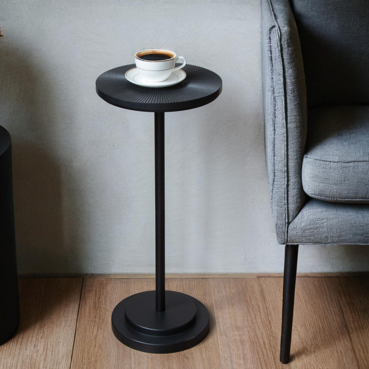 Drink Table, Carved Table Top Martini Table, Small Side Table