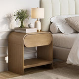 Kensi Nightstand Side Accent or End Table with Storage