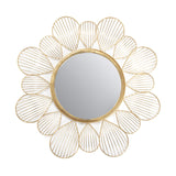 Adrina Gold Floral Petal Mirror, metallic