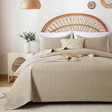 Pink Quilt Set Queen Size, Bohemian Queen Quilt Set for All Season