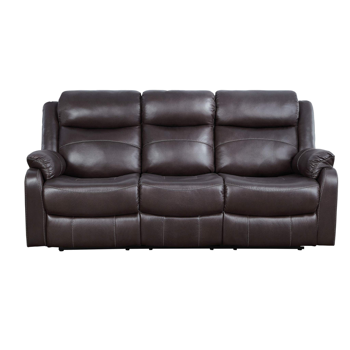 9990 Yerba Lay Flat Double Reclining Sofa, 80" W, Dark Brown