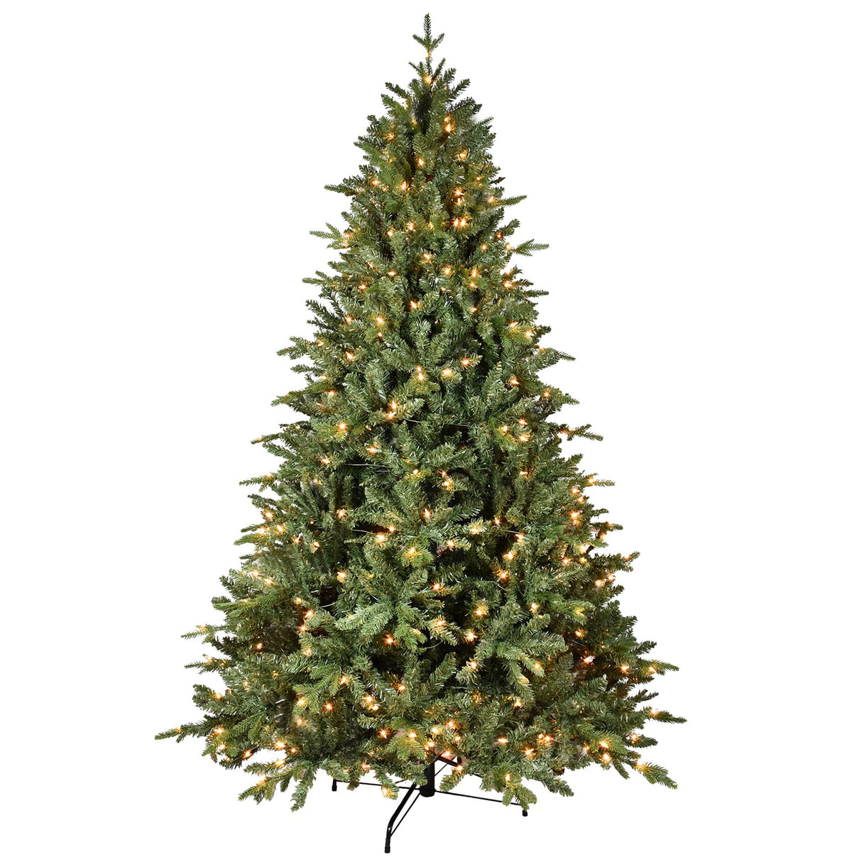 7.5 FT Prelit Christmas Tree with 550 Warm White Lights, 2239 PE&PVC Mixed Branch Tips