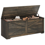 Storage Bench, 47.2" Farmhouse Storage Chest with 2 Safety Hinges