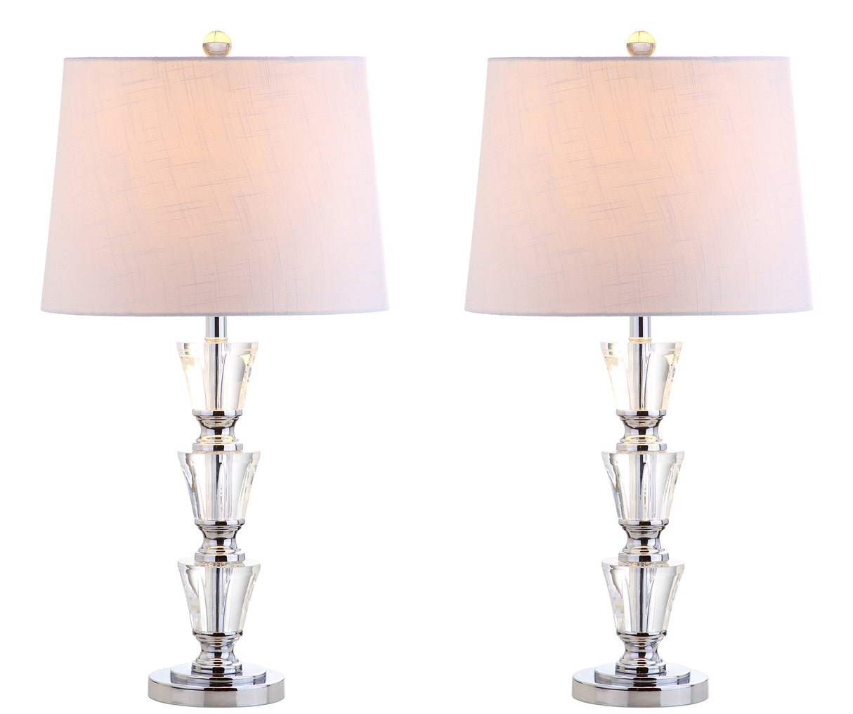 JYL2044A-SET2 Set of 2 Table Lamps Layla 27" Crystal LED Table Lamp