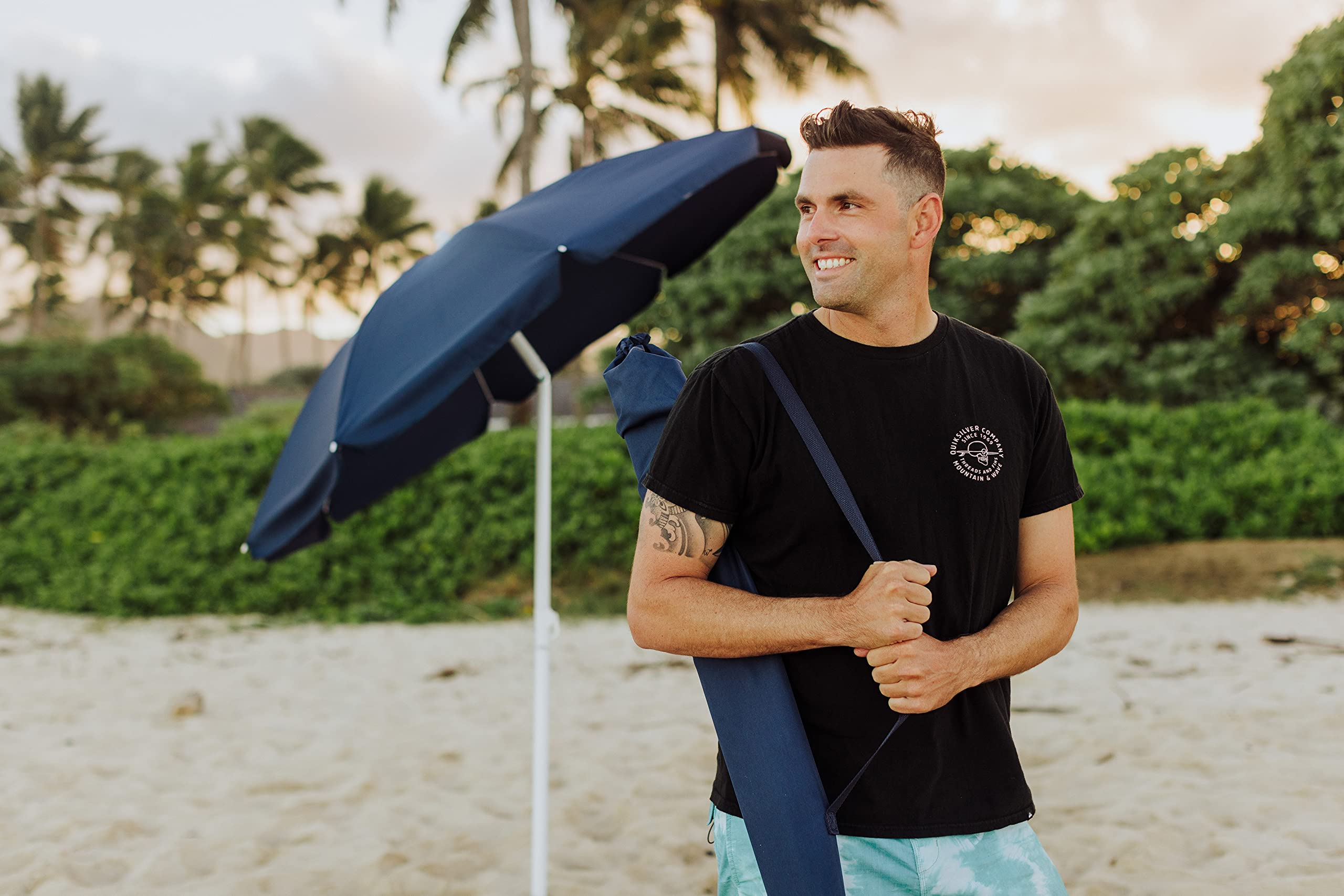 Outdoor Canopy Sunshade Beach Umbrella 5.5', Small Patio Umbrella