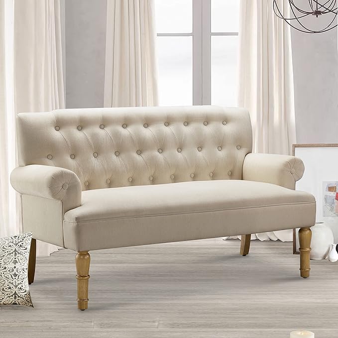 Drennan Loveseat - Sofa for Living Room, Linen, Ash