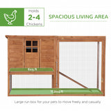 Deluxe Large Wood Chicken Coop Backyard Hen House 3-5 Chickens