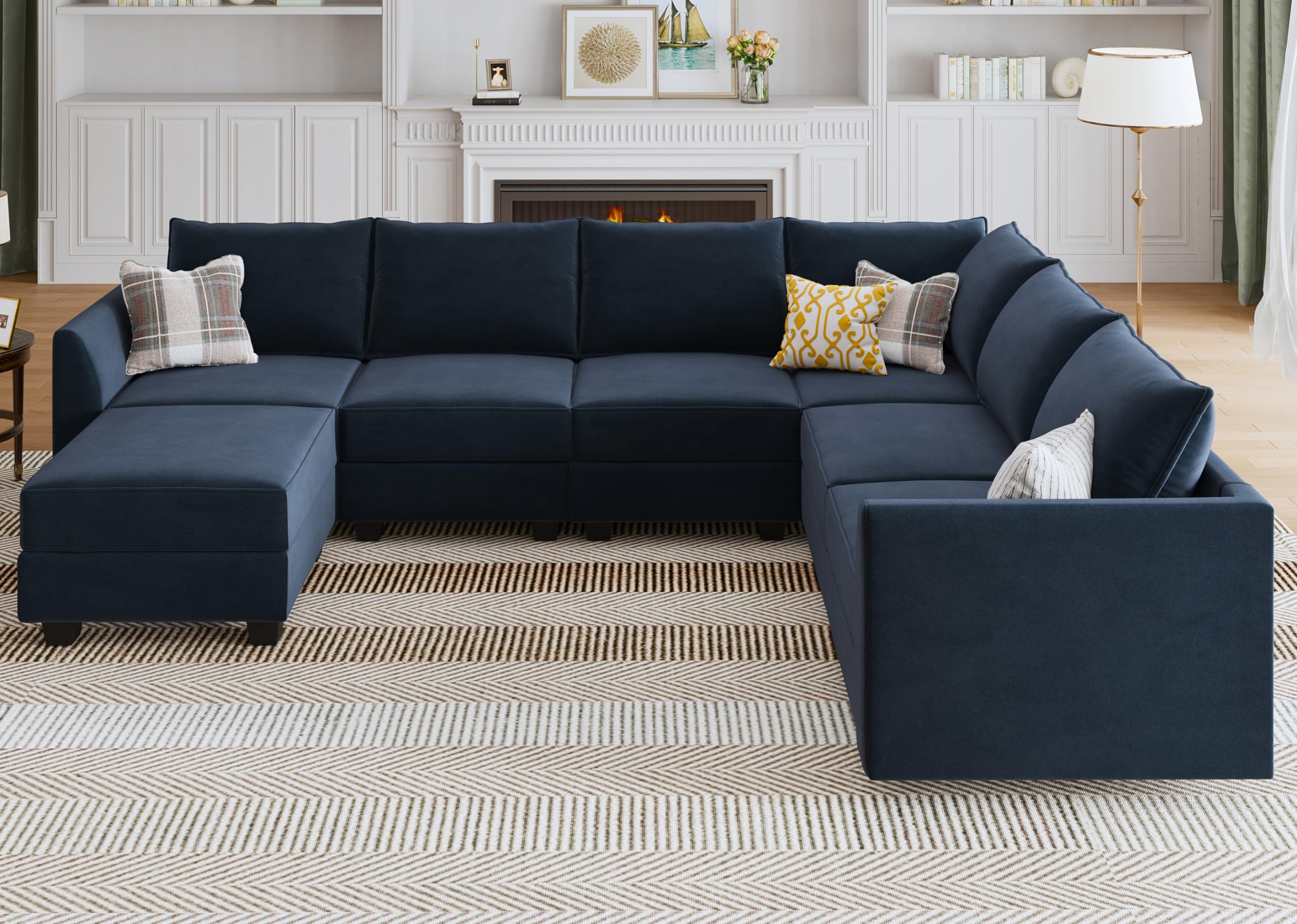 U Shaped Couch with Storage Oversized Modular Sectional Sofa Couch for Living Room