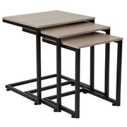 Midtown Collection Sonoma Oak Wood Grain Finish Nesting Tables