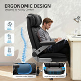 500LBS Big and Tall Office Chair with Adjustable Lumbar Support