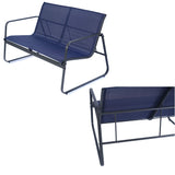 Sofia 4-Piece Patio Outdoor Furniture Set with Strong Powder Coated Metal Frame