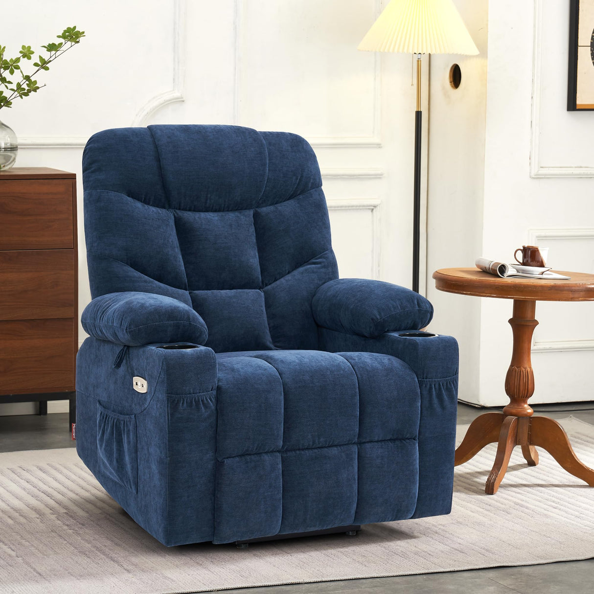 Power Lift Recliner Chair with Extended Footrest for Elderly People